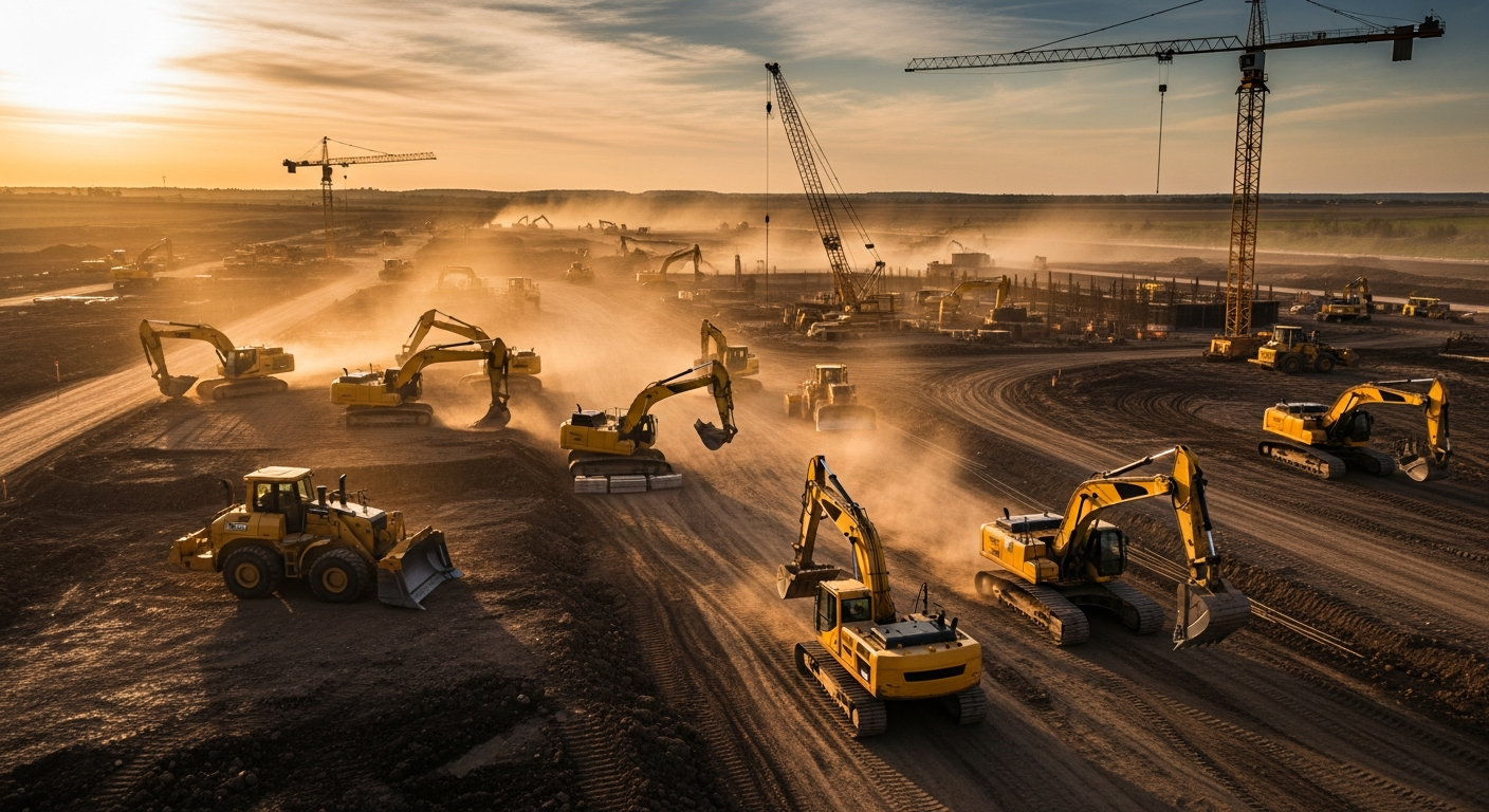 Heavy equipment rental fleet